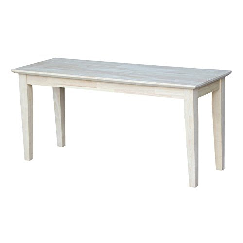 International Concepts BE-39 Shaker Style Bench, Unfinished