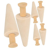 NOLITOY 18 Pcs Easter Wooden Unfinished Wood Easter Fairy Gardens Wooden Peg Dolls Unfinished Wood Trees for DIY Crafts Terrarium Statue Unfinished NOLITOY