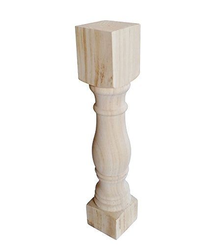 Btibpse 12.5" Traditional Bench Legs Unfinished Coffee Table Legs, TV Bench Leg, Set of 4 - WoodArtSupply