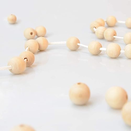 200pcs 12MM Wood Beads Natural Unfinished Round Wooden Loose Beads Wood Spacer Beads for Craft Making Decorations and DIY Crafts(12MM) pojah