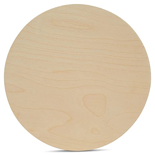 Wood Circles 30 inch, 1/4 Inch Thick, Birch Plywood Discs, Pack of 1 Unfinished Wood Circles for Crafts, Wood Rounds by Woodpeckers Woodpeckers