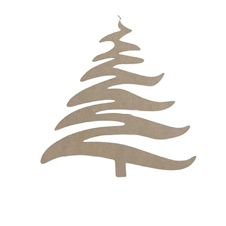 Brush Stroke Christmas Tree Cutout, Craft Unfinished Wood Shape Build-A-Cross