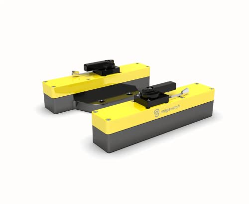 Magswitch Power Feeder Mount - Low Profile Mount for use on cast Iron tablesaw Tables - Powerful, switchable Magnets with Optional 4 Magnet mounting Magswitch