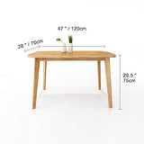 WoodShine Mid Century Modern Real Solid Wood Dining Table, Working Desk,47 Inch,Natural… WoodShine