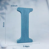 WOODOUNAI 6 Inch Rustic Blue Wood Letters Unfinished Wood Letters for Wall Decorative Blue Retro Standing Letters Sign Board Decoration for Craft woodounai