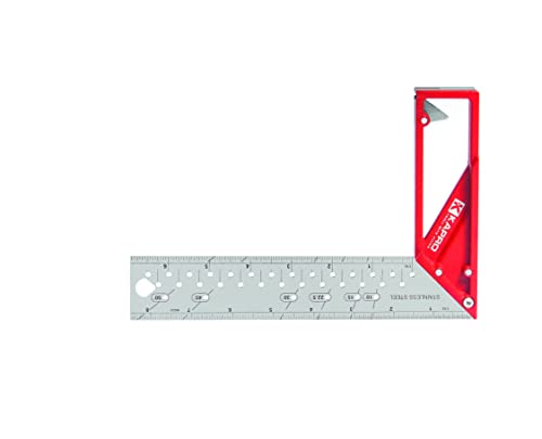 Kapro - 353 Professional Ledge-It Try & Mitre Square - For Leveling and Measuring - Features Stainless Steel Blade, Retractable Ledge, and Etched - WoodArtSupply