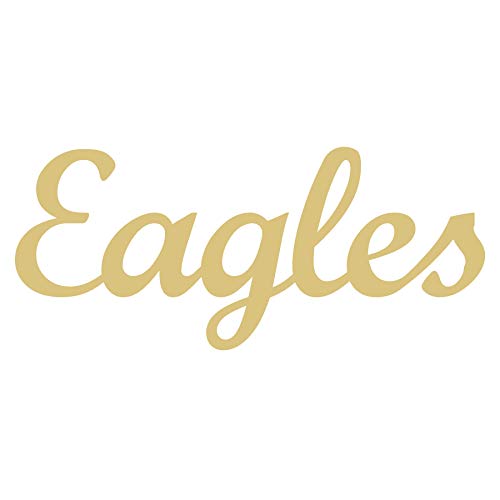 Word Eagles Cutout Unfinished Wood Sports Decor Home Decor Door Hanger MDF Shape Canvas Style 1 (6")