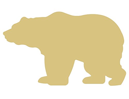 Grizzly Bear Cutout Unfinished Wood Forest Mountain Black Brown Polar Door Hanger MDF Shape Canvas Style 1 Diverse Woodworking