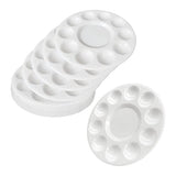 15 Pack Paint Tray Palettes for Kids, Plastic White Palettes for Students, Paint Holder, Paint Supplies LNAUJS