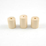 Hand Jewelry Ornament Crafts 60 Pcs Unfinished Wooden Craft Blocks Cylinders Wooden Tube Hole Round Bar for Art Crafts DIY Jewelry Accessories EXCEART