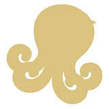 Octopus Cutout Unfinished Wood Nautical Décor Beach House Nursery Door Hanger MDF Shaped Canvas Style 3 (12") Diverse Woodworking