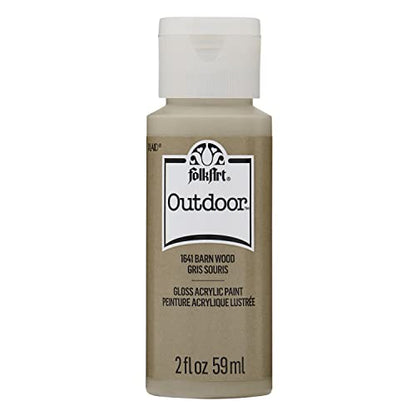 FolkArt Outdoor Acrylic Paint, 2 Oz, Barn Wood - WoodArtSupply