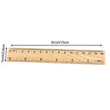 144 PCS 6 Inch 15 cm Wooden Rulers, 2 Scales Accurate Wood School Ruler Double Sided Wood Measuring Tool for Students, Crafts, Office, Home Uses MUKCHAP