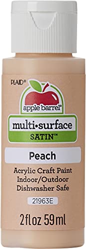 Apple Barrel Multi Surface Acrylic Paint, 2 oz, Peach 2 Fl Oz,21963E Apple Barrel