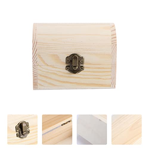 ARTIBETTER 1pc Box Wooden Jewelry Box Jewelry Wooden Case Trinket Containers with Lids Jewelry Container Jewelry Chest Desktop Holder Retro Treasure ARTIBETTER