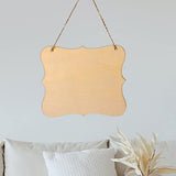 Tofficu 12pcs Shaped Wood Chips Unfinished Wood Banner DIY Wood Pallet Sign Blank Hanging Sign Craft Wood Planks Blank Wood Sign Unfinished Wood Tofficu