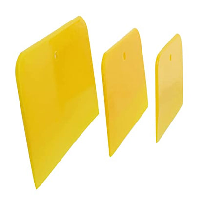 ABN Automotive Body Filler Spreader - 3 Sizes - 9pc Reusable Plastic Puddy Scraper Set for Fillers, Putties, and Paint - WoodArtSupply