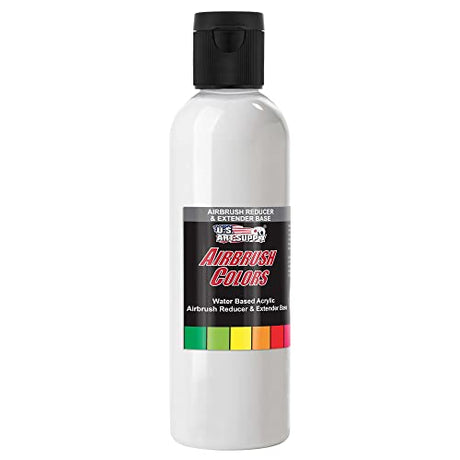 U.S. Art Supply 4-Ounce Pint Airbrush Thinner for Reducing Airbrush Paint for All Acrylic Paints - Extender Base, Reducer to Thin Colors Improve Flow US Art Supply