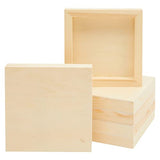6 Pack Unfinished Wood Canvas Boards for Painting, 6x6 Square Wooden Panels for Crafts Bright Creations