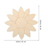 Yardwe 1 Set Sunflower Decoration Blank Cutouts Wood Chips Unpainted Cutouts Pendants Sunflower Wood Door Hanger Unfinished Flower Cutouts Tree Yardwe