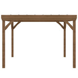 Outsunny 10' x 12' Outdoor Pergola, Wood Gazebo Grape with Concrete Anchors for Climbing Plant Support at Garden, Patio, Backyard, Deck, Brown Outsunny