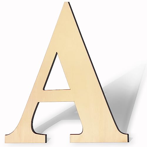 17 Inch Large Wooden Letters, Paintable Large Wood Letter for Crafts, Unfinished Blank Wood Alphabet Letter for Birthday, Parties, Wedding, Christmas BIUWING