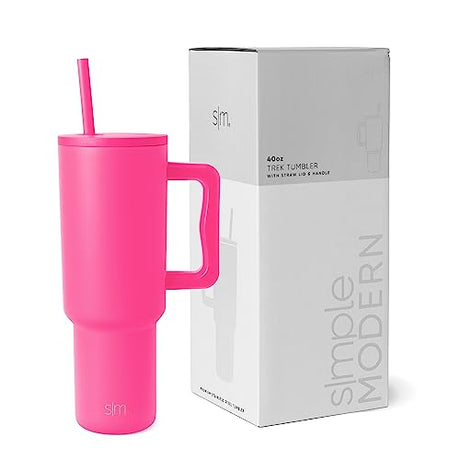 Simple Modern 40 oz Tumbler with Handle and Straw Lid | Insulated Cup Reusable Stainless Steel Water Bottle Travel Mug Cupholder Friendly | Gifts for Simple Modern