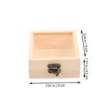 COHEALI 4 pcs moisennette Jewelry Treasure Box hinged Cover Container European Style Glass Wooden Storage Bins Bracelet Holder Treasure Chest Wedding COHEALI