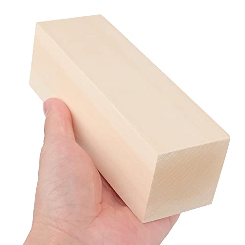 ZOENHOU 10 PCS 6 x 2 x 2 Inches Basswood Carving Blocks, Premium Unfinished Carving Wood Whittling Blocks Kit, Balsa Wood Blocks for Crafting ZOENHOU