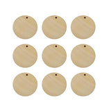50pcs Unfinished Round Earrings Christmas Baubles Unfinished Wood Cutouts Wooden Flat Chips Craft Wood Slices Wooden Discs Wooden Embellishments SUPVOX