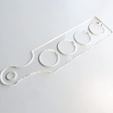 Clear Acrylic Flight Paddle Template, Woodworking Router Template, Modern Beer Flight Template Phocaea