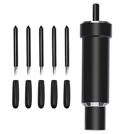 Deep Cut Housing +5 Pcs Deep-Point Blade, AUNKZL Replacement Deep Cut Blade Suitable for Explore Air One/Air/Air 2/ Air 3 / Maker/Maker 3 Cut AUNKZL