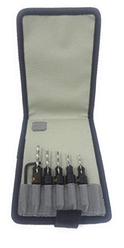 Snappy Tools Brand Quick-Change 5-Pc. Countersink Drill Bit Set with Case. Proudly Made in The USA Make it Snappy