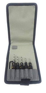 Snappy Tools Brand Quick-Change 5-Pc. Countersink Drill Bit Set with Case. Proudly Made in The USA Make it Snappy