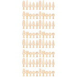 Kisangel 80pcs Unfinished Wood Crafts Wood Tree Figures and Mushroom DIY Craft for Arts and Crafts Projects Kisangel