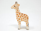 Selsela Giraffe Safari Zoo Keychain Ring Clip Charm Miniature Wood Mini Figurine Small Animal Selsela