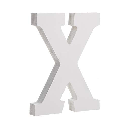 Darice U9182-X 6In White Wood Letter X