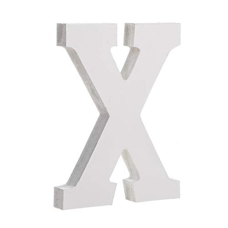 Darice U9182-X 6In White Wood Letter X Darice