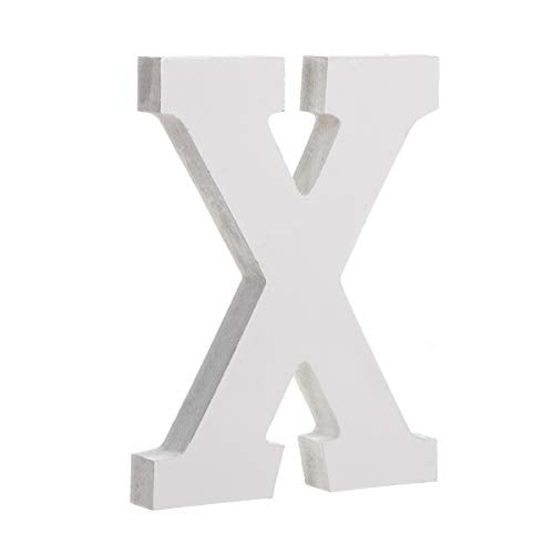 Darice U9182-X 6In White Wood Letter X - WoodArtSupply