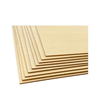 9 Pack 1/16 X 12 X 17 Inch Thin Birch Plywood Sheets for Lasercuting DIY Crafts Project