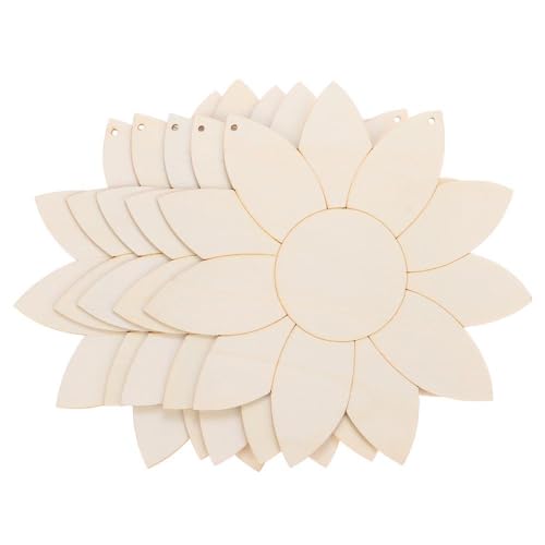 hobbyhub 5 PCS Sunflower Wooden Cutout Signs, Unfinished Wooden Signs Wood Sunflower Door Hangers 3mm for DIY Craft, Home Decoration, Welcome Signs hobbyhub