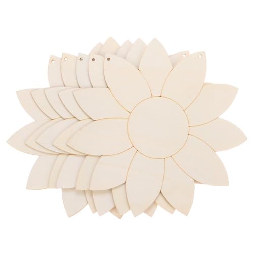 hobbyhub 5 PCS Sunflower Wooden Cutout Signs, Unfinished Wooden Signs Wood Sunflower Door Hangers 3mm for DIY Craft, Home Decoration, Welcome Signs - WoodArtSupply