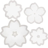 Funshowcase Cute Sakura Cherry Flower Silicone Mold Trays for Crafting, Resin Epoxy, Soap, Jewelry Making 4 in Set Bundle FUNSHOWCASE