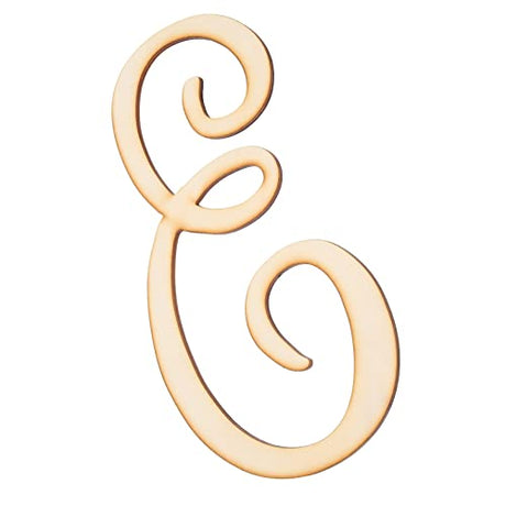 Milisten Unfinished Wooden Letters Alphabet Cursive Wooden Letters for DIY Craft Painting Home Wall Decors, Decorative Letter E, 30X13cm Milisten