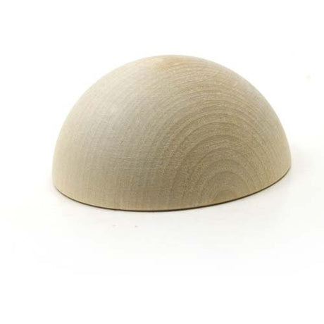 Mylittlewoodshop Pkg of 1 - Split Ball - (1/2 of a 3 inch Ball) 3 inches in Diameter and 1-1/2 inches Thick Unfinished Wood (WW-CPB300-1) Unique Wood Shapes