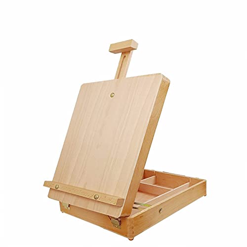 Louise Maelys Tabletop Easel Beechwood Art Easel for Painting Canvases Table Easel Stand for Painters Painting by Numbers, Students Beginners Artist Louise Maelys