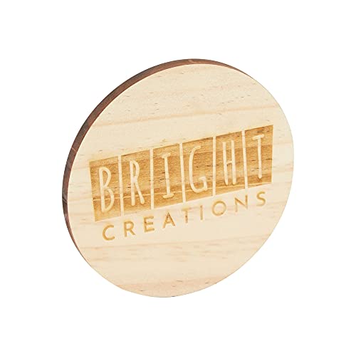 Unfinished Wood Circles for Crafts, Wood Burning, Engraving (4 in, 15 Pack) Bright Creations