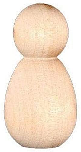 Pinehurst Crafts Unfinished Wood Peg Dolls, Wood Bee / Baby, 1-1/4-Inch, Pack of 100, PegDoll_Bee_100pk