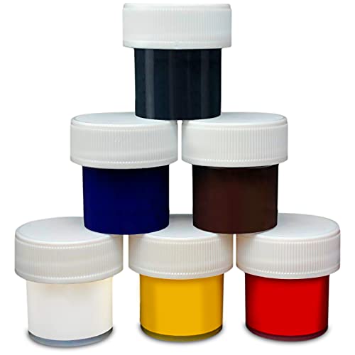 TRUE COMPOSITES Color Pigment Kit-(6 Colors in 0.25 oz Easy Open Containers) Coloring Agent for Epoxy, Polyester Resin Coating, Paint,
