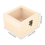 BESPORTBLE 2pcs Box Wooden Storage Box Earring Holder Jewelry Organizer Tray Makeup Wooden Treasure Containers Decorative Storage Bins with Lids BESPORTBLE